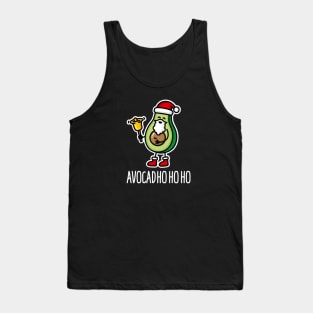 Avocad ho ho ho funny avocado Santa Claus pun keto Tank Top